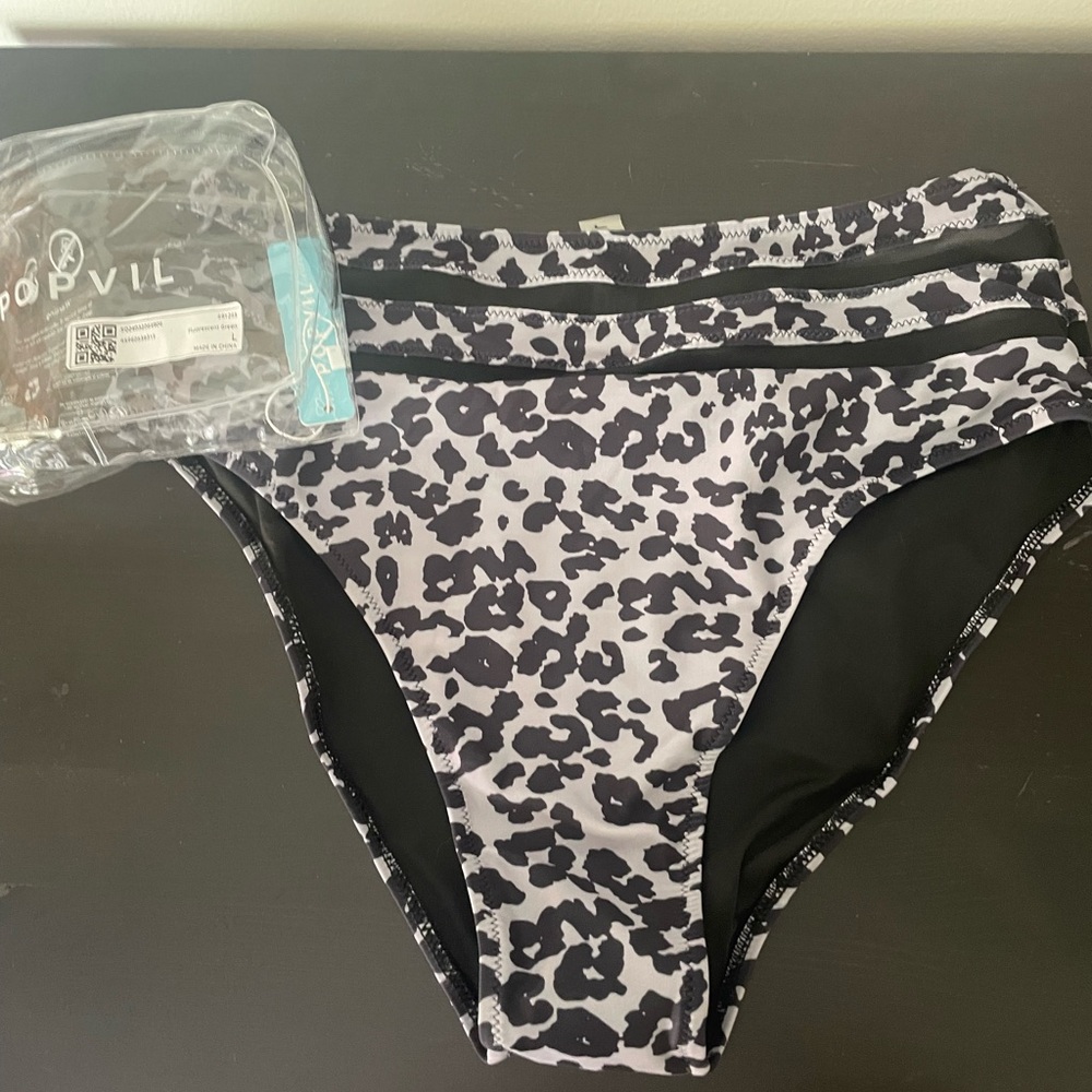 Women's Leopard Print Bikini Bottom